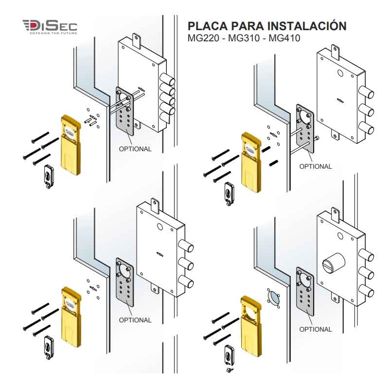 Escudo Seguridad Magnetico DISEC MG410 instalacion