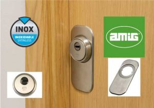 escudo cerradura amig niquel