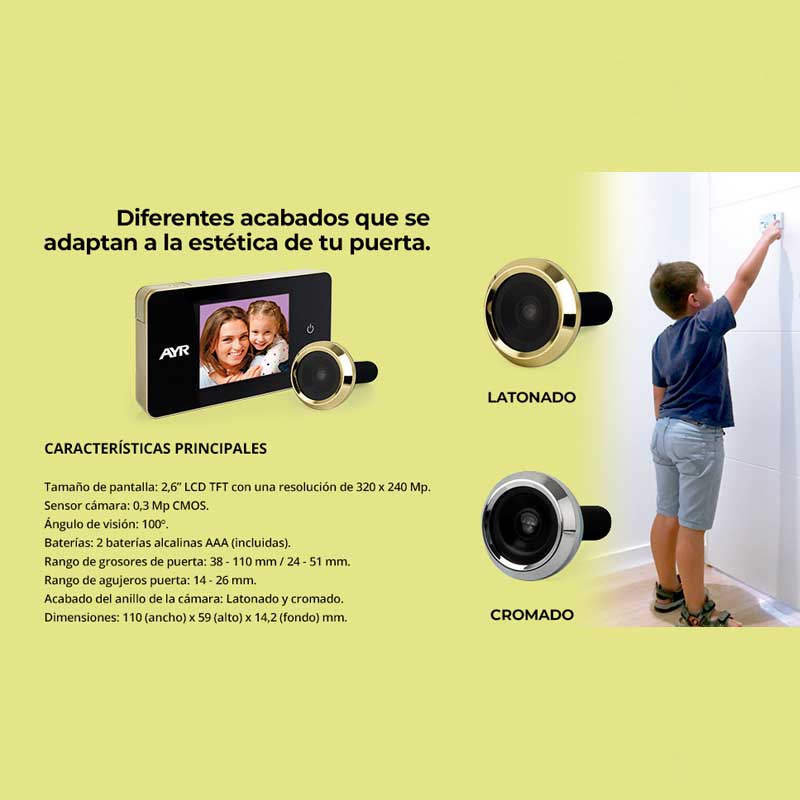 Mirilla Digital AYR 756 instalacion