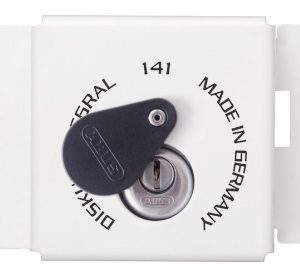 Cerradura dispositivo coche ABUS 141+142+26/70 Blanco KA